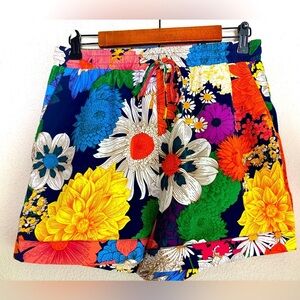 NWT JODIFL Patchwork Floral Elastic Waist Shorts